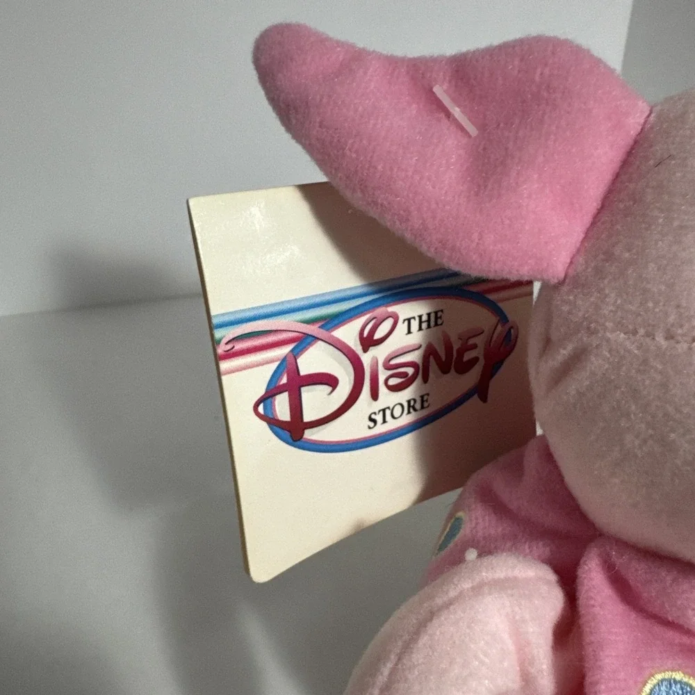 The Disney Store Easter Bunny Pooh‎ Egg Piglet Mini Bean Bag Plush Beanie Vtg